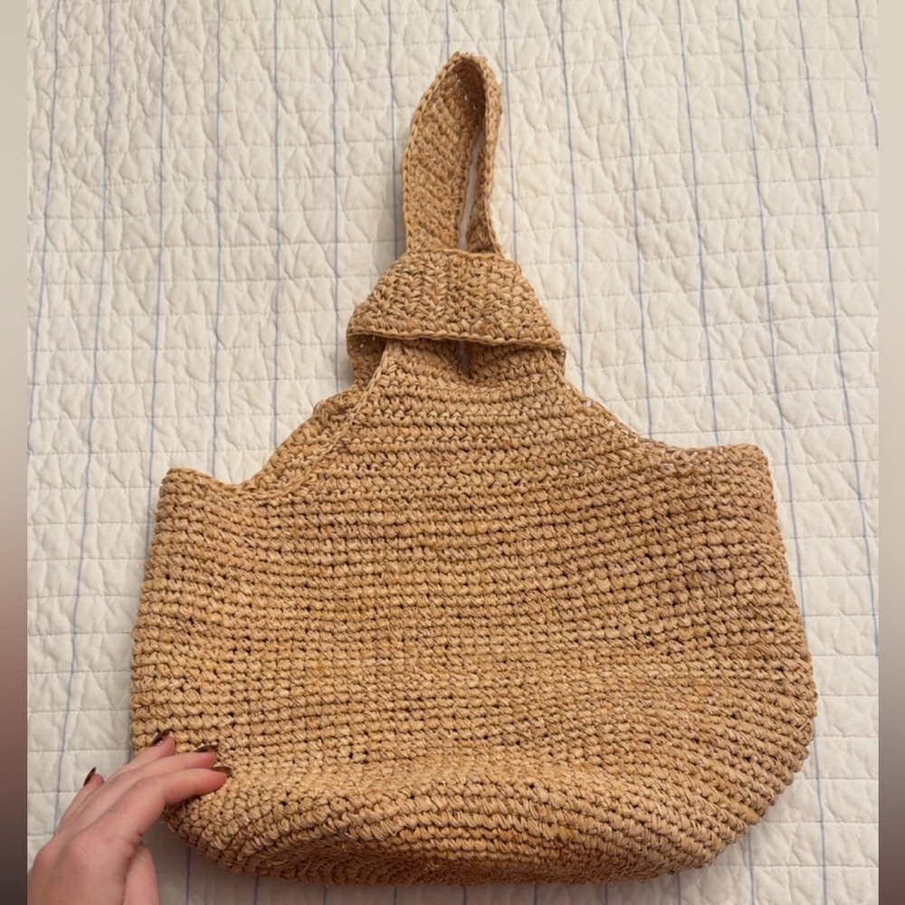 Aerie Woven Natural Tote Bag